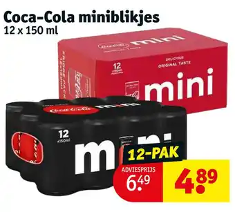 Kruidvat Coca-cola miniblikjes aanbieding