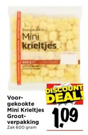 Vomar Voordeelmarkt Voor gekookte mini krieltjes groot-verpakking 600g aanbieding