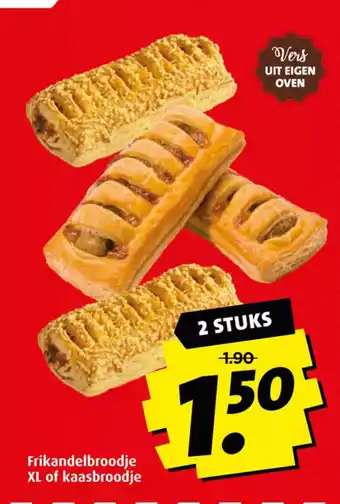 Boni Frikandelbroodje XL of kaasbroodje 2 stuks aanbieding