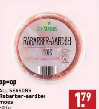 ALDI Rabarber-aardbei moes aanbieding