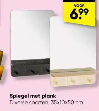 Big Bazar Spiegel met plank aanbieding
