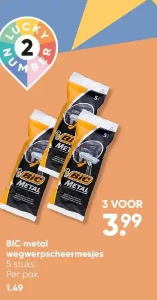 Big Bazar Bic metal wegwerpscheermesjes aanbieding