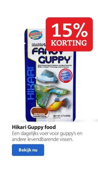 Boerenbond Hikari guppy food aanbieding