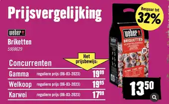 Hornbach Weber briketten aanbieding