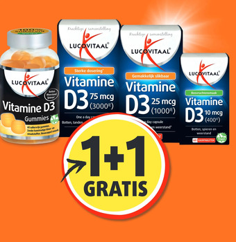 Lucovitaal Vitamine D3 25 MCG aanbieding