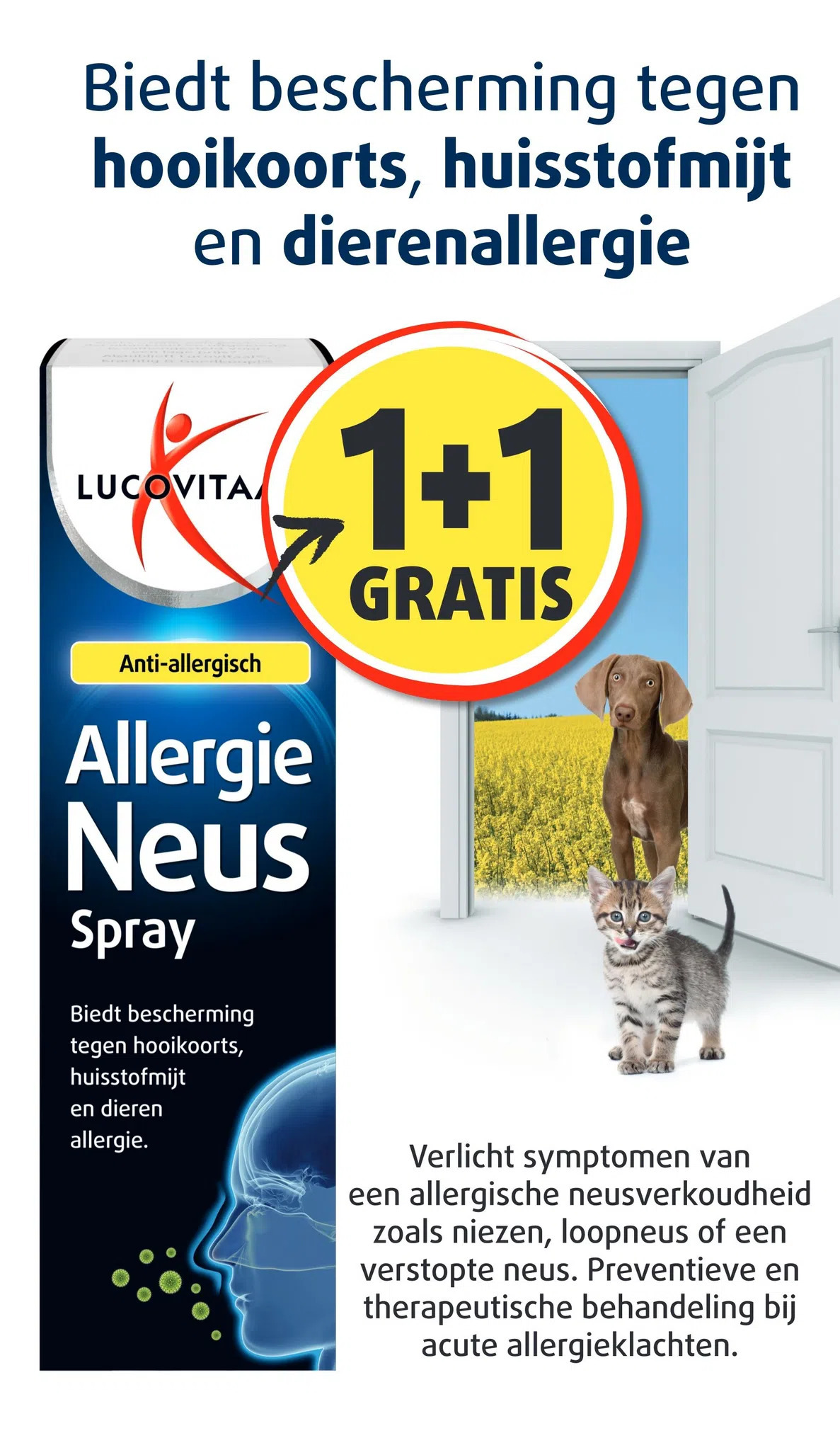 Allergie neus spray aanbieding bij Lucovitaal