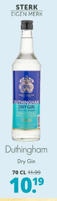 Mitra Duthingham dry gin aanbieding