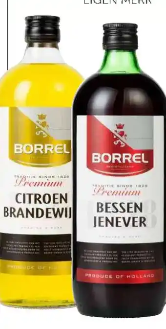 Mitra Borrel citroenbrandewijn of bessenjenever aanbieding