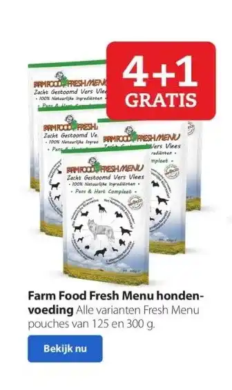 Pets Place Farm food fresh menu hondenvoeding aanbieding