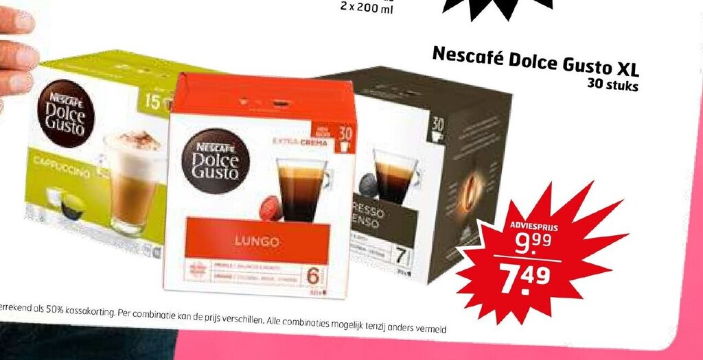 Nescafé Dolce Gusto XL 30 stuks aanbieding bij Trekpleister