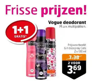 Trekpleister Vogue deodorant aanbieding
