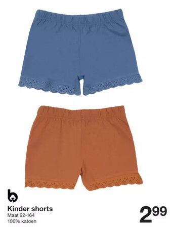 Zeeman Kinder shorts aanbieding