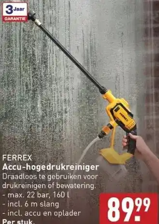 ALDI Accu-hogedrukreiniger aanbieding