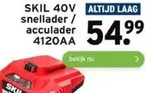 GAMMA Skil 40v altijd laag snellader / acculader 4120aa aanbieding