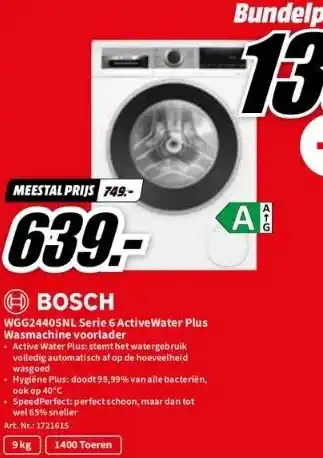 MediaMarkt Bosh wasmachine aanbieding