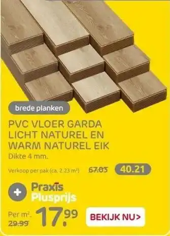 Praxis Pvc vloer garda licht naturel en warm naturel eik aanbieding