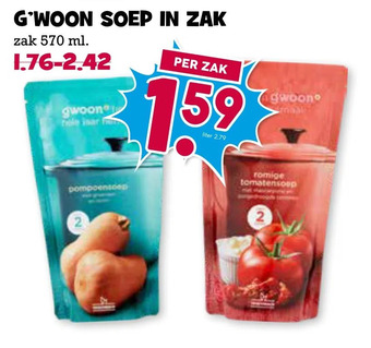 Boon`s Markt G'woon soep in zak aanbieding