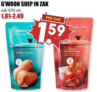 MCD Supermarkt G'woon soep in zak aanbieding