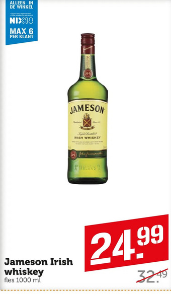 Coop Jameson irish whiskey aanbieding