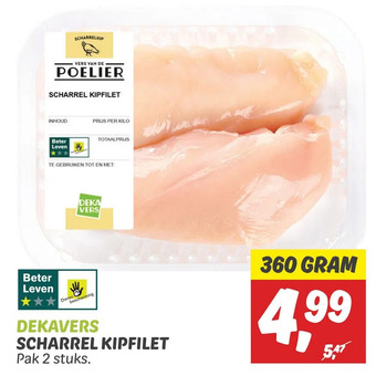 Dekamarkt Dekavers scharrel kipfilet aanbieding