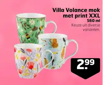 Trekpleister Villa volance mok met print xxl aanbieding