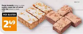 Poiesz Pecan brownie, cookie cream bar of carrot cake bar aanbieding