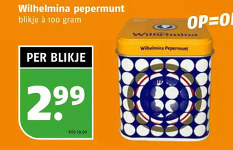 Poiesz Wilhelmina pepermunt aanbieding