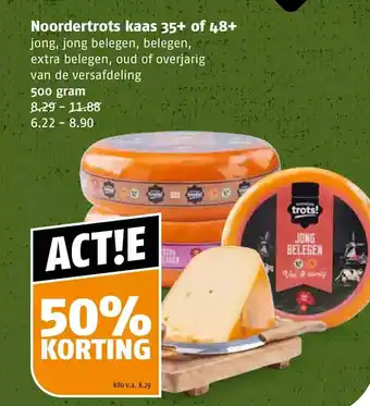 Poiesz Noordertrots kaas 35+ of 48+ aanbieding