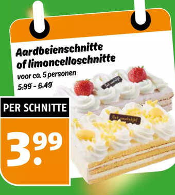 Poiesz Aardbeienschnitte of limoncelloschnitte aanbieding