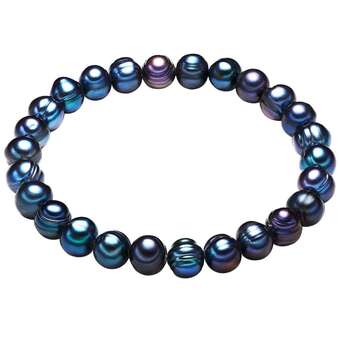 Douglas Valero pearls parel armband gekweekte zoetwaterparels gekweekte zoetwaterparels in blauw aanbieding