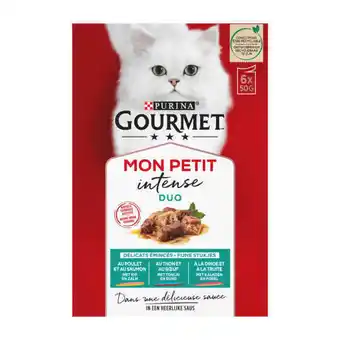 Coop Purina® gourmet® mon petit intense duo fijne stukjes natvoer 6 x 50 g aanbieding