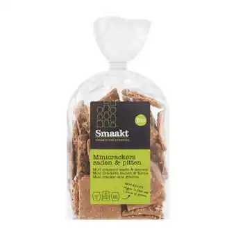 Coop Smaakt mini crackers zaden & pitten biologisch aanbieding