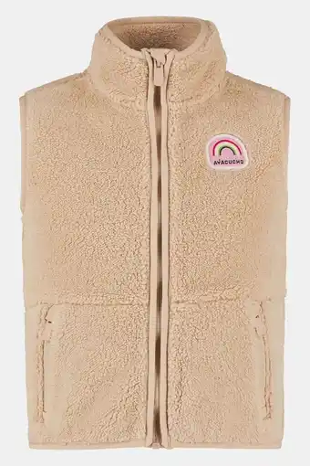 Bever Ayacucho lise fleece bodywarmer beige aanbieding