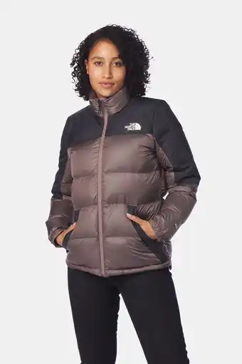 Bever The north face diablo recycled down jas dames taupe/zwart aanbieding