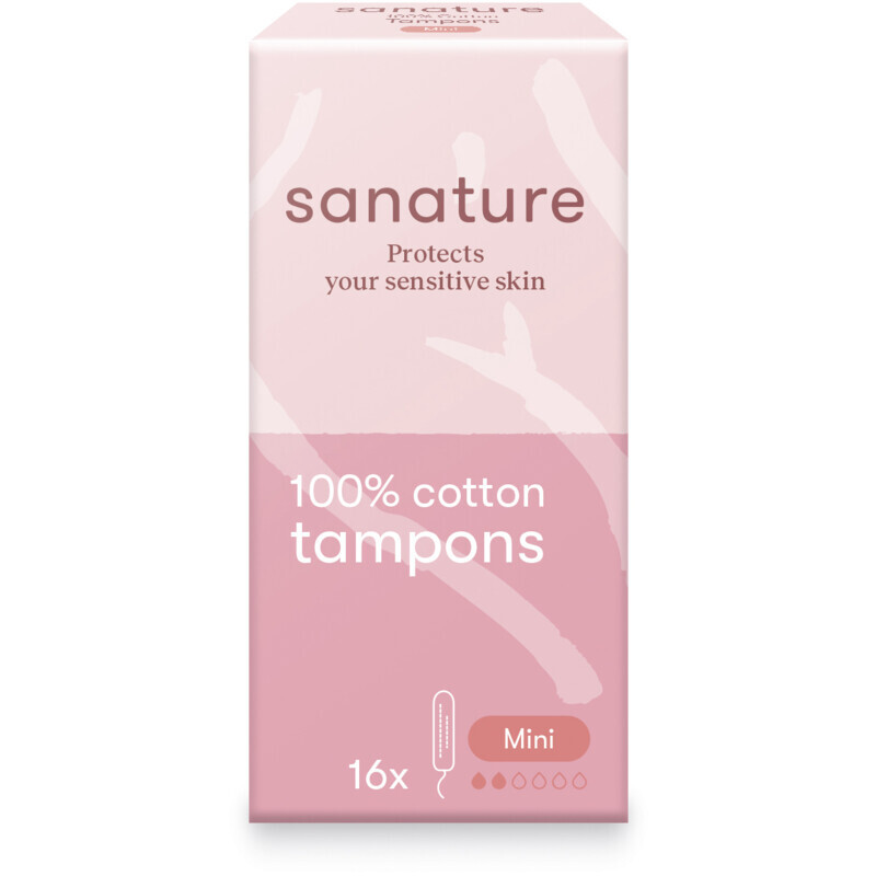 Sanature katoenen tampon mini aanbieding bij Albert Heijn