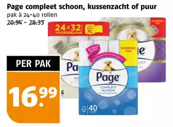 Poiesz Page compleet schoon, kussenzacht of puur aanbieding