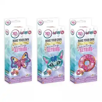 Top1Toys Diamond painting sleutelhanger maken 3 assorti aanbieding