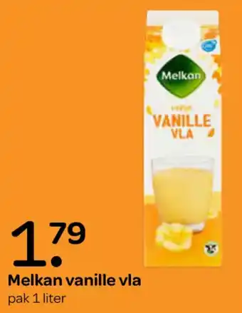 Spar Melkan vanille vla 1 liter aanbieding