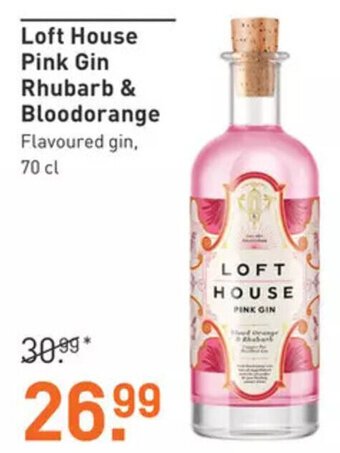 Gall & Gall Loft house pink gin rhubarb & bloodorange 70cl aanbieding