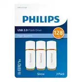 Bol.com Philips fm12fd70e snow edition - 128gb - usb 2.0 a - usb stick - sunrise orange - 3-pack aanbieding