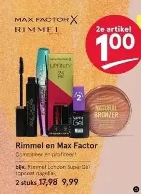 Etos Max factor x rimmel aanbieding