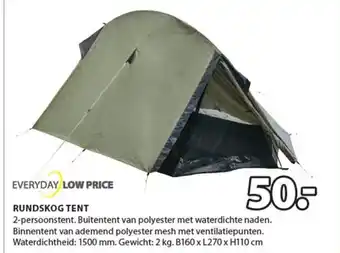 Jysk Rundskog tent B160xL270xH110CM aanbieding