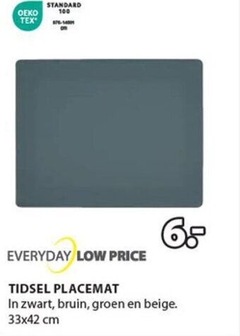 Jysk Tidsel placemat aanbieding