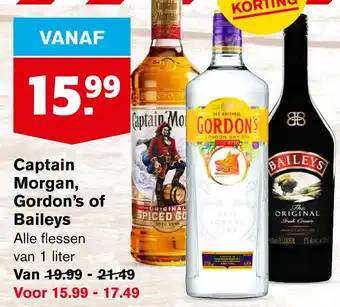 Hoogvliet Captain morgan, gordon's of baileys aanbieding