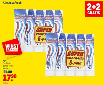 Makro Alle Aquafresh aanbieding