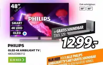 Expert Philips OLED 4K AMBILIGHT TV | 480LED887/12 aanbieding