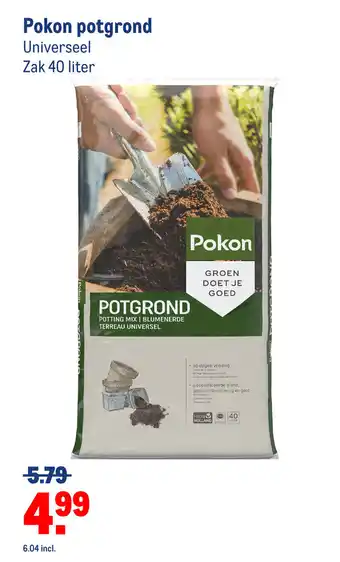 Makro Pokon potgrond 40 liter aanbieding