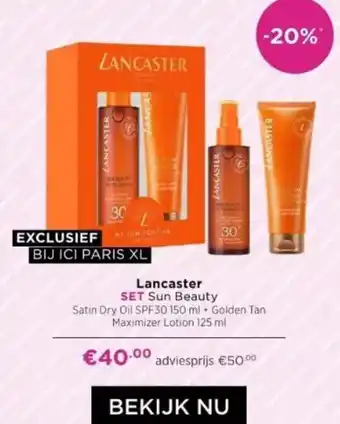 ICI Paris XL Lancaster SET Sun Beauty aanbieding