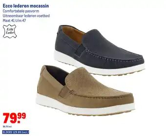 Makro Ecco lederen mocassin aanbieding