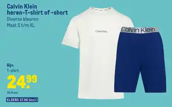 Makro Calvin Klein heren-T-shirt of -short aanbieding